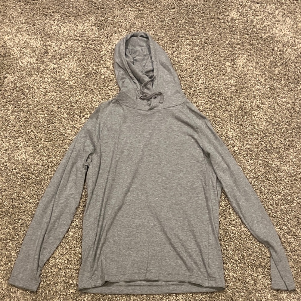 American Eagle Outfitters Light Gray Hooded Sweater